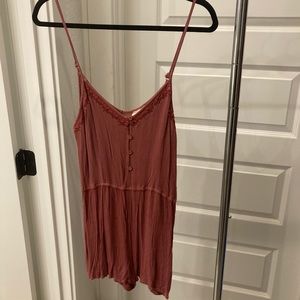 large romper by sky and sparrow w/ lace detailing